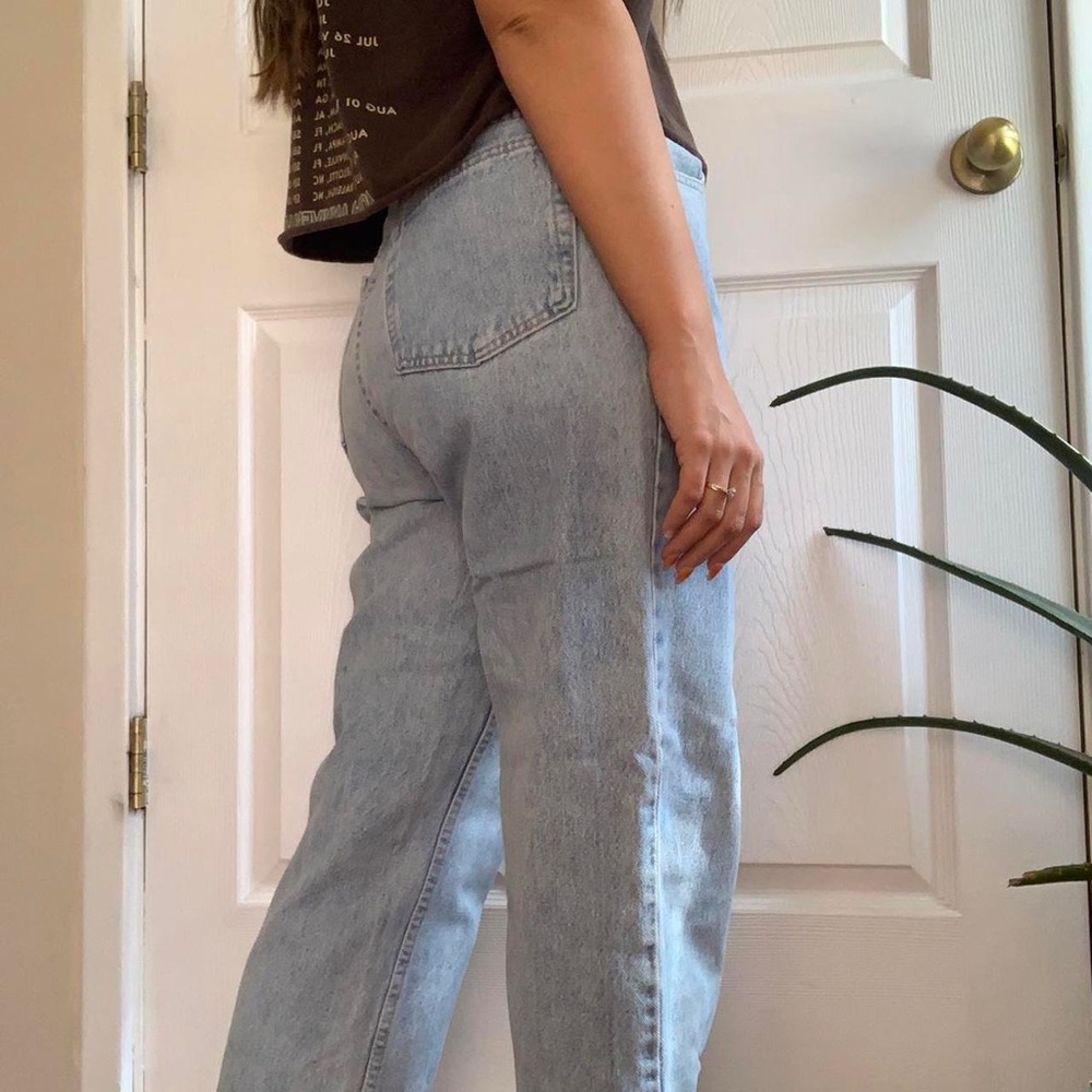 Vintage Straight Leg 100% Cotton Jeans, Lands End size 12